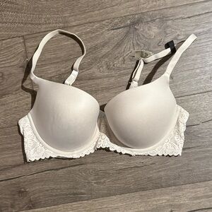 Aerie White Lace Underwire T-Shirt Bra 36D NWT
